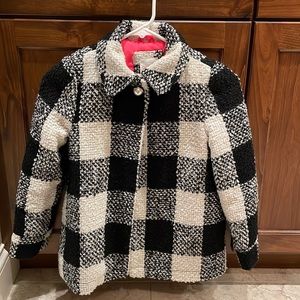 Girls Cat & Jack Buffalo Plaid Tweed coat